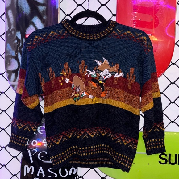 VINTAGE Looney Tunes Knit CHILD’S SIZE - Picture 1 of 6